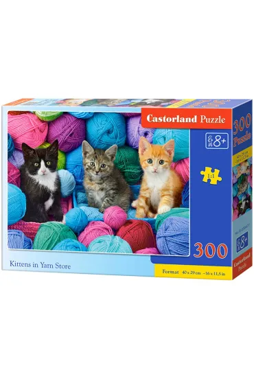 Puzzle 300 el. Kittens in Yarn Store Castorland