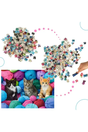 Puzzle 300 el. Kittens in Yarn Store Castorland