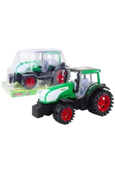 Traktor z nap�dem zielony LeanToys