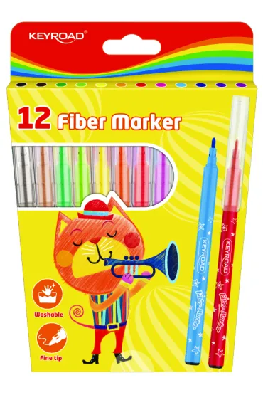 Keyroad Flamastry Fiber Marker 12 szt.