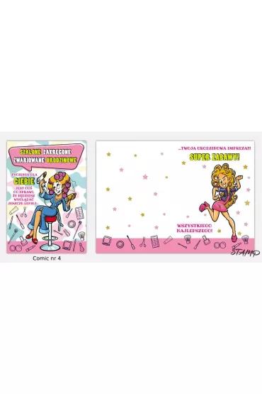 Stamp Karnet Comic B6 + koperta wz�r nr 04 Urodziny