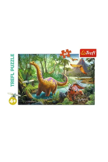 Puzzle 60 el. W�dr�wka dinozaur�w Trefl