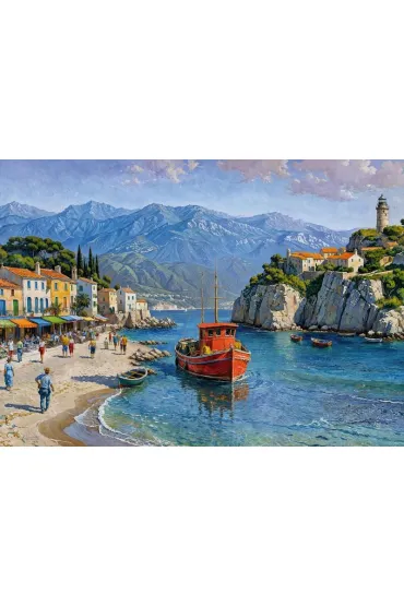 Puzzle 1000 el. Seaside Village CherryPazzi