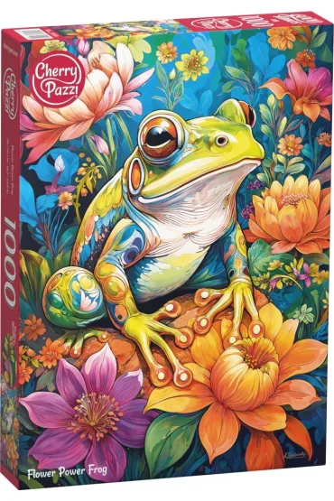 Puzzle 1000 el. Flower Power Frog CherryPazzi