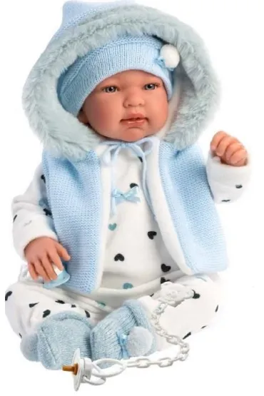 Lalka bobas Tino 44cm Llorens