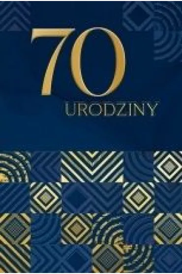 Karnet B6 LUX 70 urodziny, granatowe - Dl Kk