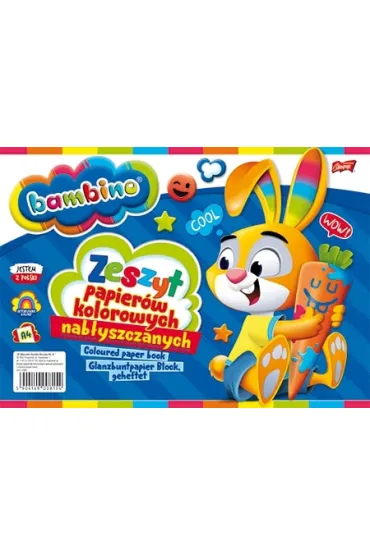 St. Majewski Zeszyt papier�w kolorowych nab�yszczany A4 Bambino
