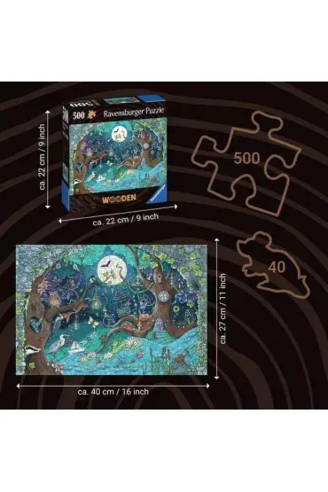 Puzzle drewniane 500 el. Ba�niowy Las Ravensburger