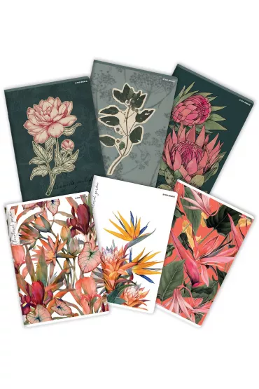 Top-2000 Zeszyt Flowers A4 z marginesem kratka, 5mm, margines 60 kartek