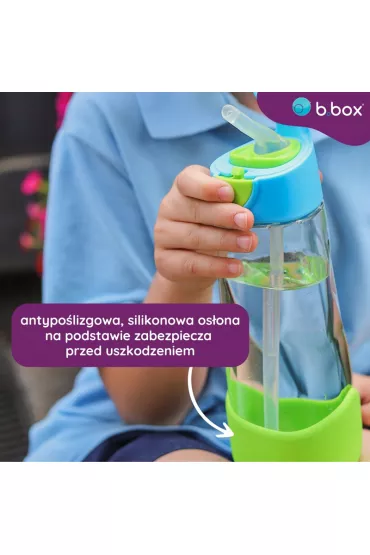b.box Butelka na wod� tritanowa ze s�omk� Strawberry Shake 600 ml