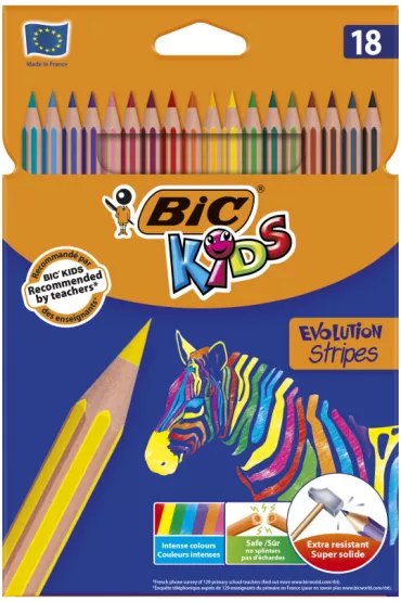 Bic Kredki Eco Evolution Stripes 18 szt.