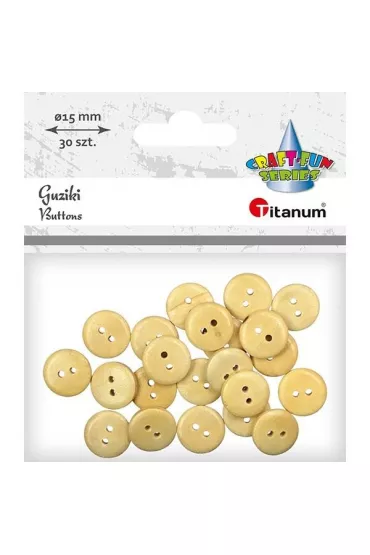 Titanum Guziki drewniane 30 szt.