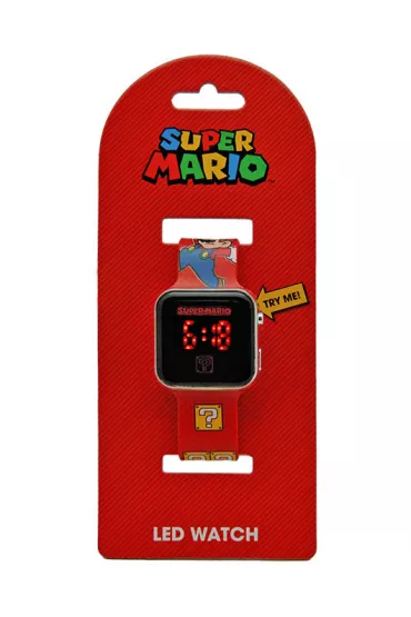 Zegarek LED z kalendarzem Super Mario GSM4107