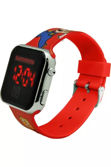 Zegarek LED z kalendarzem Super Mario GSM4107