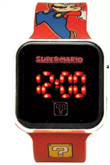 Zegarek LED z kalendarzem Super Mario GSM4107