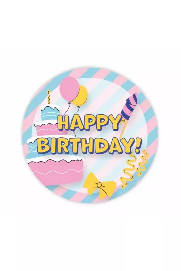 LearnHow Naklejki urodzinowe - Happy Birthday