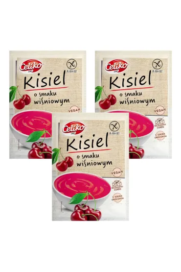 Celiko Kisiel o smaku wi�niowym Zestaw 3 x 40 g