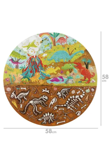 Puzzle okr�g�e 150 el. Dinozaury Boppi