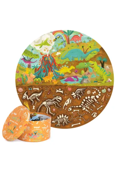 Puzzle okr�g�e 150 el. Dinozaury Boppi
