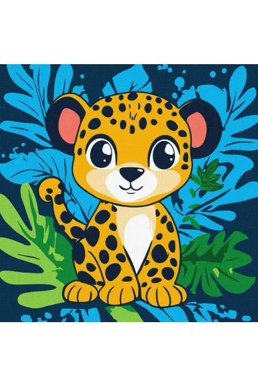 Malowanie po numerach - Weso�y lampart Kids Ideyka