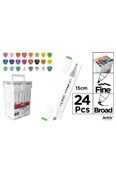 Mp Main Paper Markery dwustronne Chromax 24 szt.