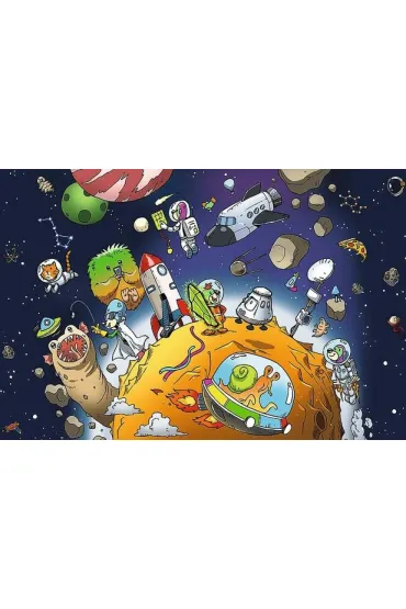 Puzzle UFT 100 el. Trefliki w kosmosie Rodzina Treflik�w 16542