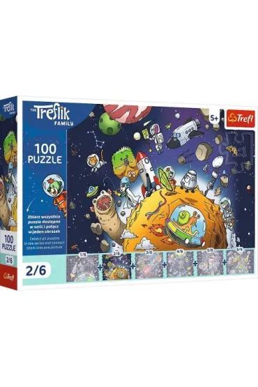 Puzzle UFT 100 el. Trefliki w kosmosie Rodzina Treflik�w 16542