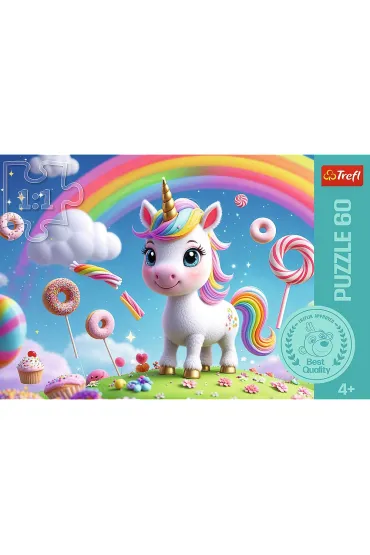 Puzzle 60 el. Cukierkowy �wiat Trefl