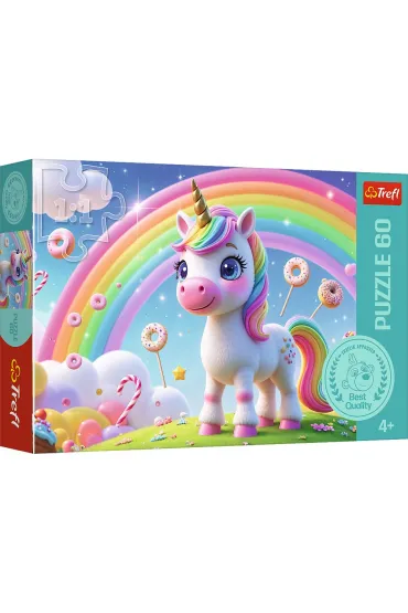 Puzzle 60 el. Cukierkowy �wiat Trefl