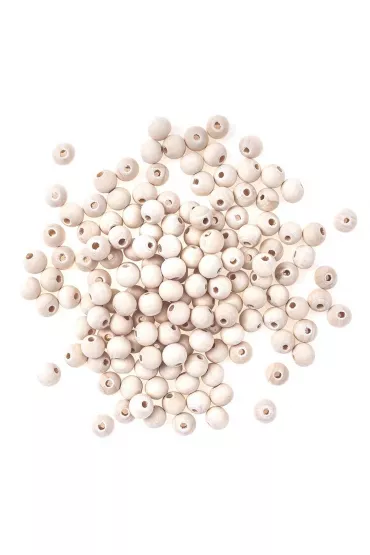 Dalprint Koraliki drewniane kulki 10mm, 40g