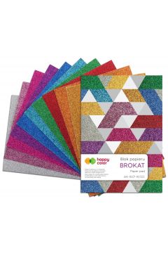 Happy Color Blok z motywami BROKAT, 10 kolorw, A4, 150g, 10 arkuszy