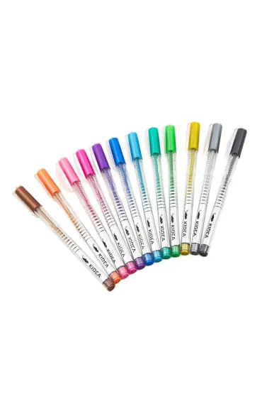 Derform D�ugopisy �elowe metaliczne 12 szt.