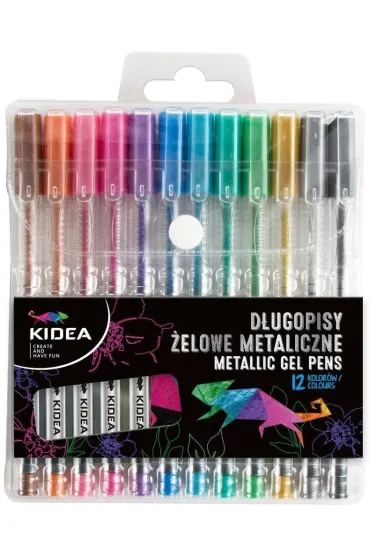 Derform D�ugopisy �elowe metaliczne 12 szt.