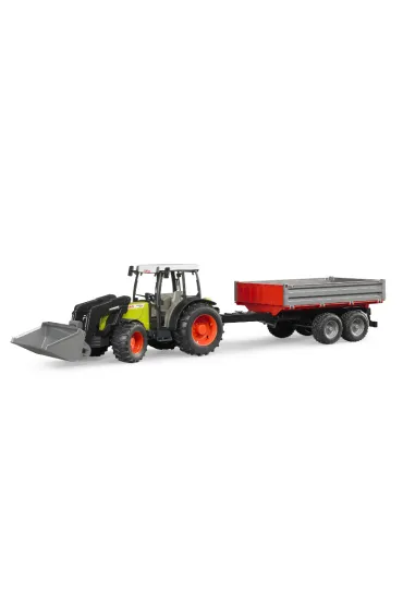 Traktor Claas Nectis 267F z �adowark� i przyczep� Bruder