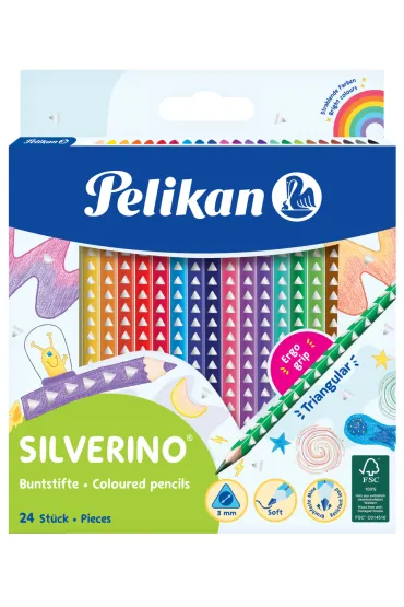 Pelikan Kredki tr�jk�tne Silverino 24 szt.