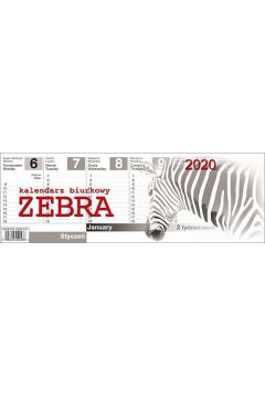 Kalendarz 2020 Biurkowy Zebra