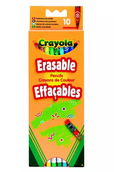 Crayola Kredki o��wkowe �cieralne z gumk� 10 szt.