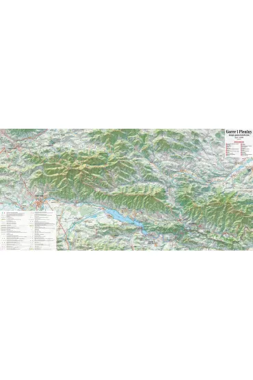 Gorce i Pieniny mapa panoramiczna turystyczna 1:52 000 laminat 2024