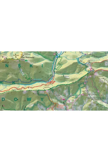Gorce i Pieniny mapa panoramiczna turystyczna 1:52 000 laminat 2024