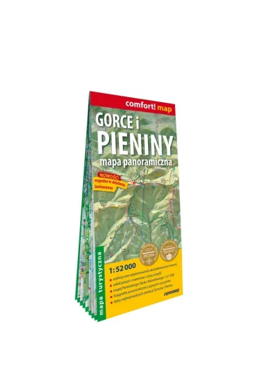 Gorce i Pieniny mapa panoramiczna turystyczna 1:52 000 laminat 2024