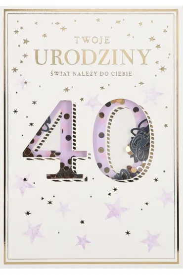 Karnet okazjonalny B6 z koperta 40 Urodziny PAN DRAGON HM200-1950