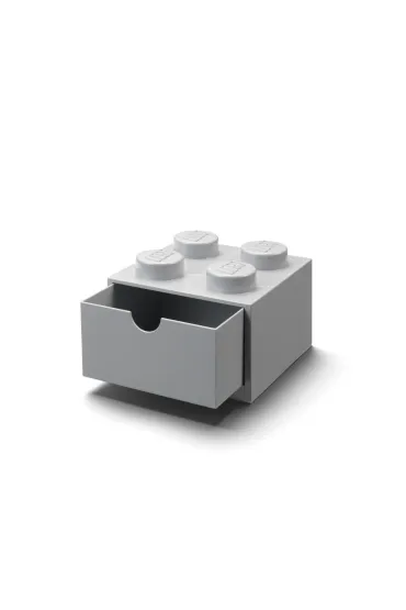 Szufladka na biurko klocek LEGO Brick 4 Szara