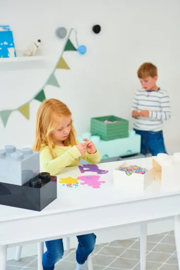 Szufladka na biurko klocek LEGO Brick 4 Szara