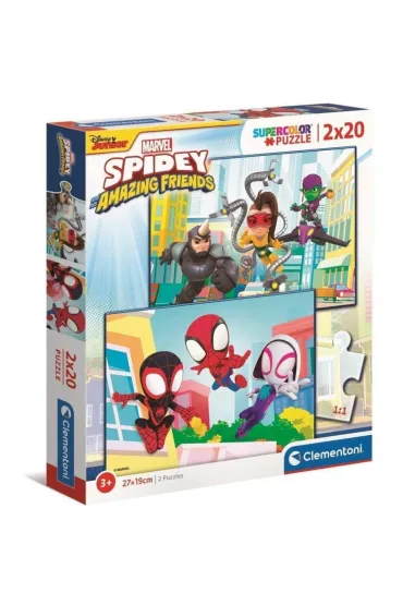 Puzzle 2x20 el. SuperColor. Spidey and Friends Clementoni