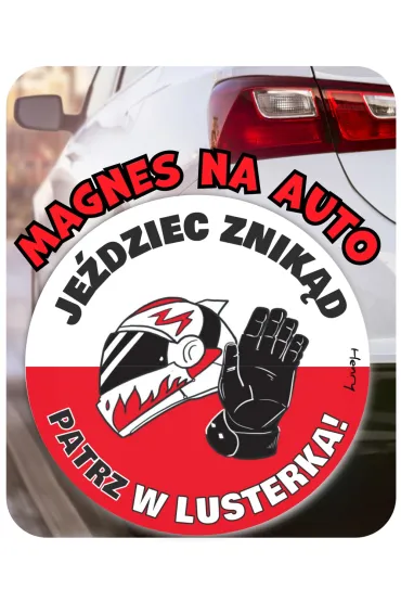 Henry Magnes na auto PATRZ W LUSTERKA