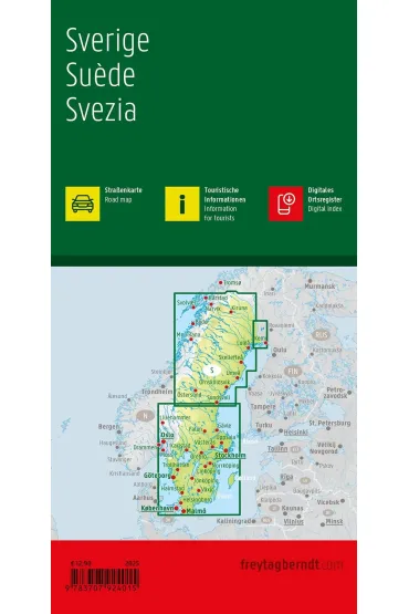 Mapa Szwecja 1:600 000