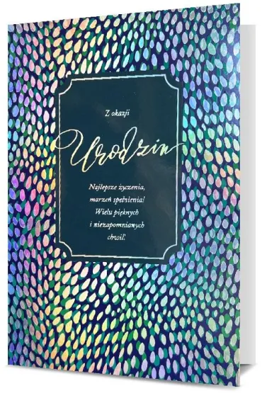 Pan Dragon Karnet star Urodziny, metalizowane wzory K.STAR-95