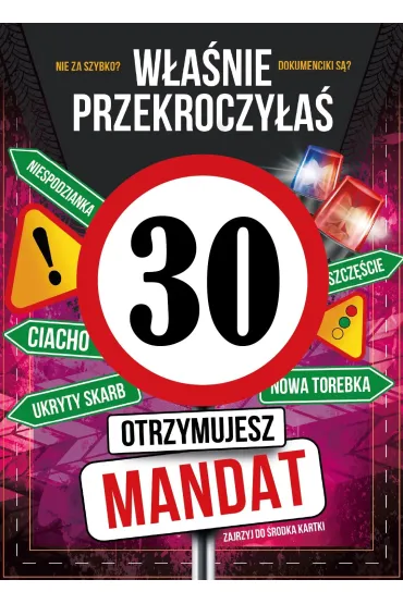 Armin Style KARNET URODZINY 30 B6 Z KOP AS GM-1266 FOL