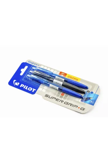 D�ugopis Super Grip G Pilot automatyczny 1x niebieski + 1x czarny + 1x niebieski gratis blister