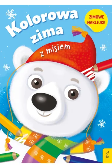 Kolorowa zima z misiem